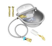 Tazones de agua automáticos para ganado, tazones automáticos de agua de ganado - Tazones de alimentadores de ganado de acero inoxidable - Dispensador de ganado de gran capacidad para el perro Caca Cac