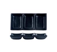 Tazones de Bocadillos Cuenco for aperitivos, cuenco for sumergir, plato cuadrado de cerámica for salsa de soja, plato for condimentos, Sushi, Wasabi, plato pequeño for salsa de tres compartimentos, pl