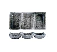 Tazones de Bocadillos Cuenco for aperitivos, cuenco for sumergir, plato cuadrado de cerámica for salsa de soja, plato for condimentos, Sushi, Wasabi, plato pequeño for salsa de tres compartimentos, pl