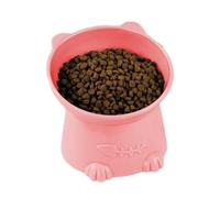 Tazones De Comida Para Gatos - Cuenco De Madera De Gato Inclinado | Anti Vómitos Gato Dish | Anti Vómitos De Agua Alimentaria | 15 Ángulo Metal Single Cat Pet Bowl | Alto Con Soporte