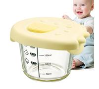 Tazones de comida para, pequeño recipiente de comida de vidrio | Contenedores de almacenamiento de congelador de diseño de dinosaurio de dibujos animados de 230 ml,Pequeños frascos de avena para