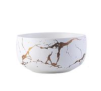 Tazones de Fideos Cabala for el hogar Desayuno de porcelana Cena arroz sopa fideos tazones redondos para Uso Diario(Blanco)