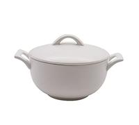 Tazones de Fideos Ensaladera de cerámica con tapa for fideos instantáneos para Uso Diario(Blanco)