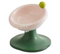 Tazones de Gato elevados: Soporte de alimentador ergonómico de tazón de Gato de cerámica Elevado con Altura Ajustable, Plato de Mascota de diseño Profundo para un apartamento Interior de Raza pequeña