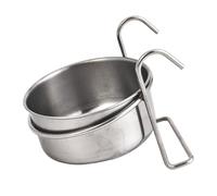 Tazones de Jaula de pájaros, Tazas de Comida compactas de pájaros - tazón de Agua de Acero Inoxidable a Prueba de derrames de Agua Resistente para Beber cacatúa Interior Conure alimentando el Amor