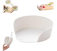 Tazones de preparación de alimentos para tabla de cortar, placa lateral de disco, apilamiento y almacenamiento montado en la pared, organizador de cocina portátil para el hogar, cocina, organizador de