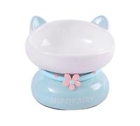 Tazones elevadas para Gatos de cerámica, Cuenco para Gatos de cerámica, Plato para Gatos de cerámica antidescarga Inclinada, Bonitos Cuencos para Gatos con Inclinada, estables para l