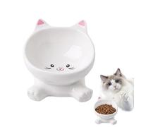 Tazones elevados para gatos - Cuenco elevado para gatos - Tazón de cerámica alto inclinado, a prueba de fugas y antideslizante para gatitos, cachorros, comer, beber, vivienda, vida urbana, viajes