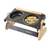 Tazones para elevados: Plato de Campamento Ajustable de 4 Altura, Recipiente portátil para para Gatos y, estación de alimentación elevada | Tazón para Mascotas para Acampar al Air