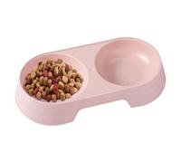 Tazones para gatos para comida y agua - Tazones para perros dobles elevados Macaron | Alimentador de vajilla mediano ligero para mascotas con dispensador de agua y comida po