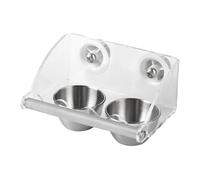 Tazones Para Pájaros Para Jaula Dispensador de Comida de Acero Inoxidable