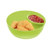 Tazones para patatas fritas y salsas - Plato de servicio de cereales dividido antiempapado | Cuenco dividido para patatas fritas y salsas, cuencos para servir galletas, bandejas divididas, plato de