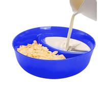 Tazones para patatas fritas y salsas - Plato de servicio de cereales dividido antiempapado | Cuenco dividido para patatas fritas y salsas, cuencos para servir galletas, bandejas divididas, plato de