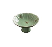 Tazones para salsa Plato de pastelería Zen, plato alto creativo, plato exquisito de Dim Sum, plato de aperitivos, cuenco redondo for inmersión Tazas de Salsa(Light Green)