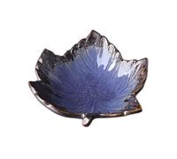 Tazones para salsa Plato de postre de cerámica con forma de hoja de arce creativo, ensaladera Vintage, plato pequeño bajo vidriado, cuenco for salsa Tazas de Salsa