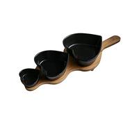 Tazones para salsa Plato de salsa de cerámica con bandeja for servir Platos for condimentos Tazón for mojar Platos for condimentos Tazones for guarniciones Bueno for salsa de tomate Aperitivo y otras