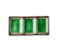 Tazones para salsa Platos pequeños de cerámica esmaltados craquelados de alto valor for uso doméstico, cuencos for salsa divididos, platillos chinos for mojar Tazas de Salsa