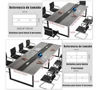 Tazyee Mesa de Conferencias Grande para Oficinas - Mesa de Reuniones para Muchas Personas, Diseño de Madera, Fácil Montaje, Espacio Amplio para Seminarios y Aulas (Sillas No Incluidas)
