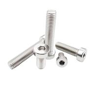 TAZYYZUU 10/50 Uds M3 M4 M5 M6 DIN7984 304 A2 Acero Inoxidable Allen Hexagonal Zócalo Fino Perfil Bajo Cabeza Tornillo(6mm,M4 10pcs)