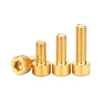 TAZYYZUU 10 Unids/Lote M3 M4 M5 M6 M8 Tornillos De Cabeza Hexagonal Latón Puro DIN912(10mm X10pcs,M8)