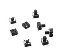 TAZYYZUU 50 Uds Interruptor de Membrana 4,5x4,5x3,8/4,3/4,5/5/6,0/7,0/8,0 MM botón táctil Pines Micro SMD TS-02(4.5x4.5x4.3mm H4.3mm)