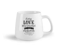 Tazza da caffè con manico - Ceramica classica Amore per la moda （14oz/400ml） Il regalo ideale per la colazione, matrimoni, compleanni, regali per donne, festa del papà, mamma, ragazze, ragazzi