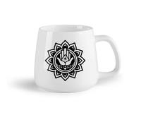 Tazza regalo in ceramica Tazza da latte con manico simbolo yoga （14oz/400ml） Il regalo ideale per la colazione, matrimoni, compleanni, regali per donne, festa del papà, mamma, ragazze, ragazzi