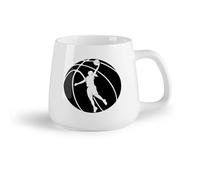 Tazze da caffè con manici grandi per uomo e donna Pallacanestro （14oz/400ml） Il regalo ideale per la colazione, matrimoni, compleanni, regali per donne, festa del papà, mamma, ragazze, ragazzi