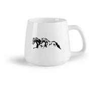 Tazze grandi da tè, caffè e cioccolata calda Cavallo al galoppo （14oz/400ml） Il regalo ideale per la colazione, matrimoni, compleanni, regali per donne, festa del papà, mamma, ragazze, ragazzi