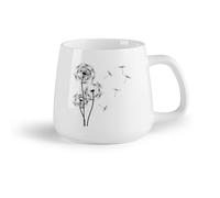 Tazze grandi da tè, caffè e cioccolata calda Fiore di tarassaco （14oz/400ml） Il regalo ideale per la colazione, matrimoni, compleanni, regali per donne, festa del papà, mamma, ragazze, ragazzi