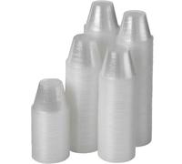 Tazze medicinali trasparenti (1 oz) - Confezione da 100 - Tazze medicinali Graduate in plastica usa e getta con misure per collutorio per farmaci Arts & Crafts