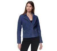 Tazzio Chaqueta de cuero para mujer, estilo biker F500, azul, M