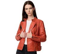 Tazzio Chaqueta de cuero para mujer, estilo biker F523, naranja, S