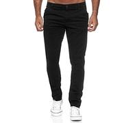 Tazzio Chino M530-1 - Pantalones chinos para hombre, ajustados, color negro Negro 38W x 36L