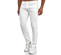 Tazzio Pantalones vaqueros para hombre, ajustados, elásticos, 165251, Blanco, 38W / 30L