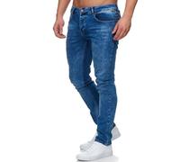 Tazzio Vaqueros Slim Fit Hombre Pantalones Vaqueros Stretch Diseñador Pantalones Denim 16533, azul, 38W / 36L