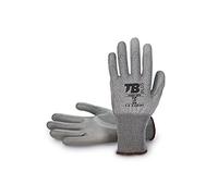 TB Guante de Protección Corte 401G2 DYN | Guante de Trabajo Recubierto de Poliuretano Gris en Palma, Soporte HPPE Gris y Fibra de Vidrio. Elástico, Transpirable y Resistente - Talla 10