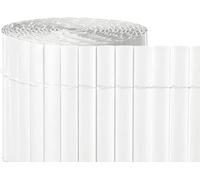 TB Thayba Cañizo PVC Doble Cara, 300 x 100 cm, 1400gr, Marrón, Alta Durabilidad para Jardín y Terraza (Blanco, 2x3)