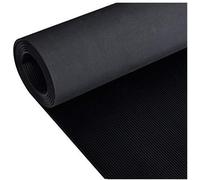 TB Thayba Estera Antideslizante de Cordoncillo Fino, 3mm de Grosor, Pavimento de Caucho Negro Varias Medidas (1x1)