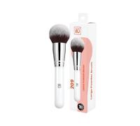 Tb Tools For Beauty - Brocha Grande de Maquillaje en Polvo Suelto y Compacto Cerdas Sintéticas Veganas Mango de Madera Aplicación Uniforme y Fácil Limpieza Ideal Para Piel Sensible y Uso Diario