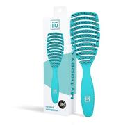 Tb Tools For Beauty - Cepillo Pelo Antitirones Turquesa para Desenredar y Peinar sin Daños, Masajeador Antienvejecimiento para Control de Frizz en Cabello Húmedo y Seco, Ligero y Fácil de Limpiar