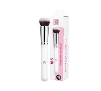 Tb Tools For Beauty - Pincel Kabuki Redondo 105 Brochas de Cerdas Sintéticas Veganas Cobertura Uniforme Para Base Líquida Crema y Mineral Mango de Madera Fácil Limpieza