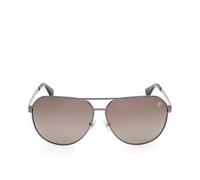 Timberland Hombre TB00029 06H Gafas de sol Metal Gris Marrón Cuadrada Polarizado