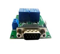 TB351 Módulo de relé de 2 Canales, Módulo de Relé de Puerto Serie de 12 V CC para Ordenador PC, USB RS232 DB9 RS485 Uart, Placa de Control de Interruptor (Male)