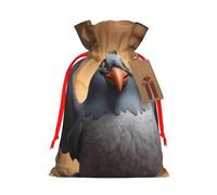 TBABMDPDM 1 bolsa de regalo de Navidad con estampado de paloma de dibujos animados, bolsas de arpillera con cordón, varios tamaños para recuerdos de fiesta