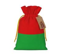 TBABMDPDM Bolsas de regalo de Navidad con estampado de bandera de Bielorrusia, bolsas de arpillera con cordón, varios tamaños para recuerdos de fiesta