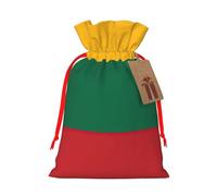 TBABMDPDM Bolsas de regalo de Navidad con estampado de bandera de Lituania, bolsas de arpillera con cordón, varios tamaños para recuerdos de fiesta