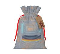 TBABMDPDM Bolsas de regalo de Navidad con estampado de código de programación, bolsas de arpillera con cordón, varios tamaños para recuerdos de fiesta