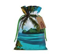 TBABMDPDM Bolsas de regalo de Navidad con estampado de Islas Noruegas, bolsas de arpillera con cordón, varios tamaños para recuerdos de fiesta