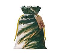 TBABMDPDM Bolsas de regalo de Navidad con estampado de palmeras de Los Ángeles, bolsas de arpillera con cordón, varios tamaños para recuerdos de fiesta